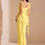 Thumbnail: Jenny Ruffles Straps Long Dress (Yellow)