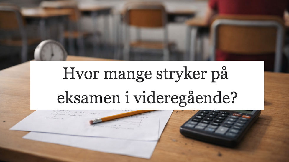 Eksamensbordet i et klasserom