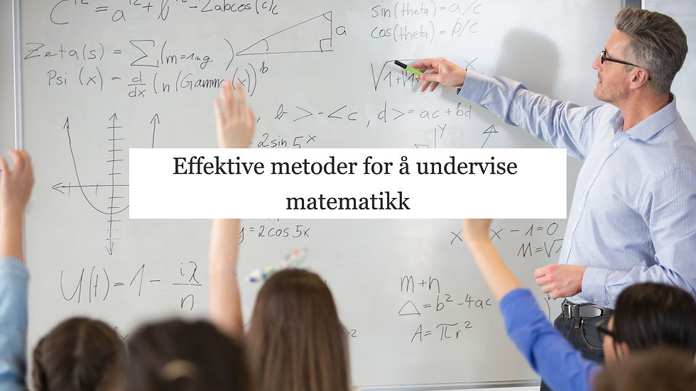 Lærer forklarer matematiske temaer på en engasjerende måte.