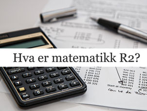 Kalkulator med R-matte oppgaver. 