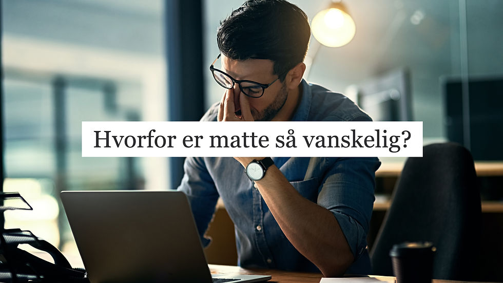 Person som sliter med matte