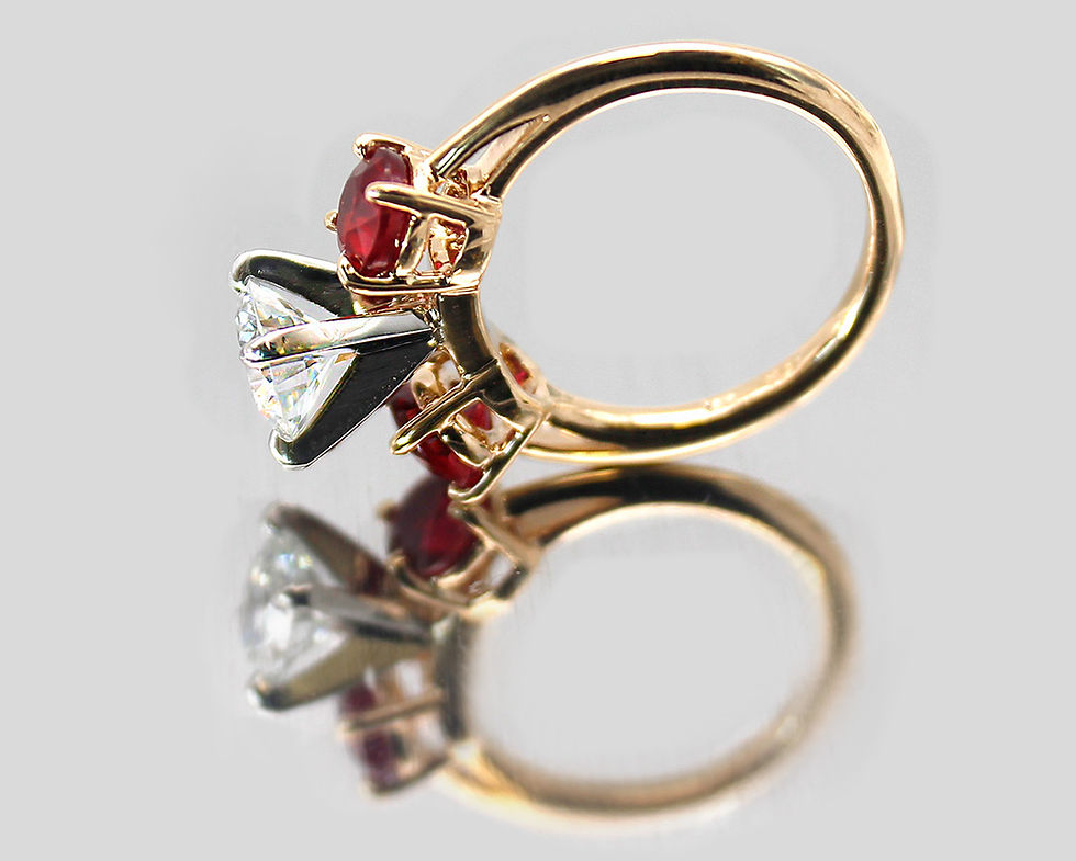 Gold, diamond, and ruby engagement ring | From the Vault Jewelers Louisville, Kentucky
