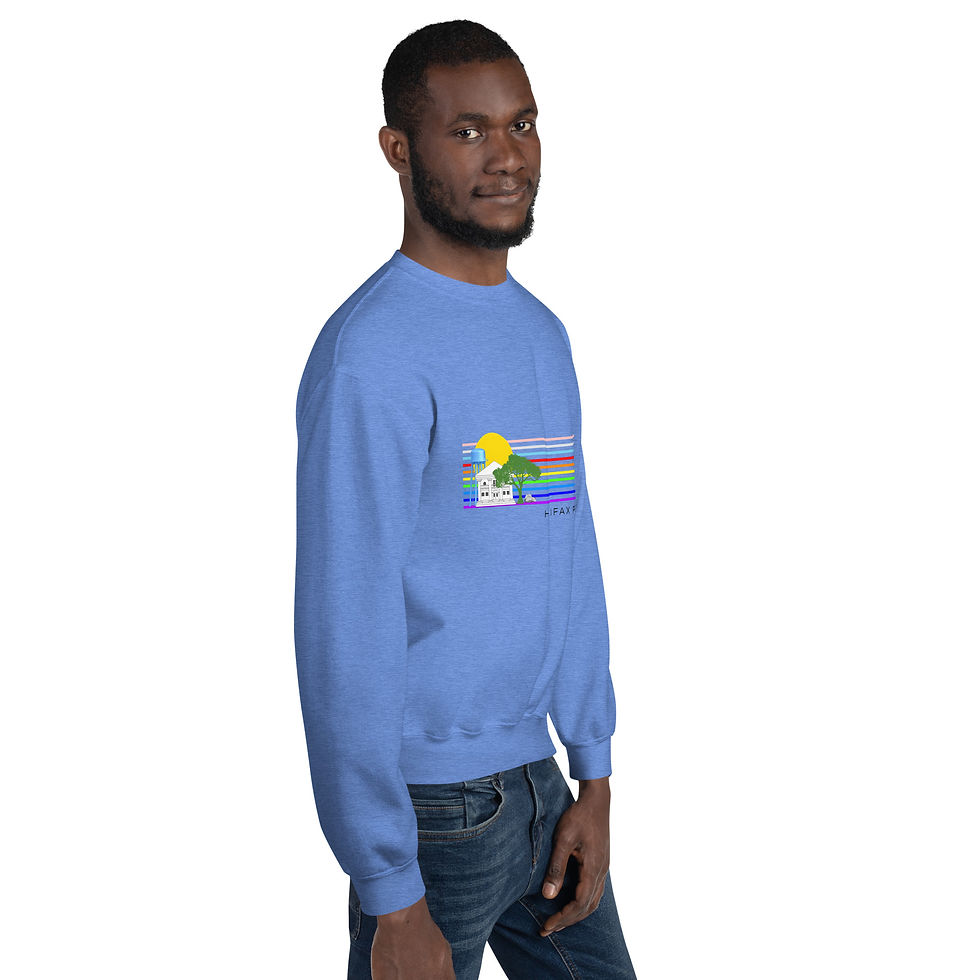 Thumbnail: Halifax Pride Town Hall Logo Unisex Crewneck Sweatshirt (Light)