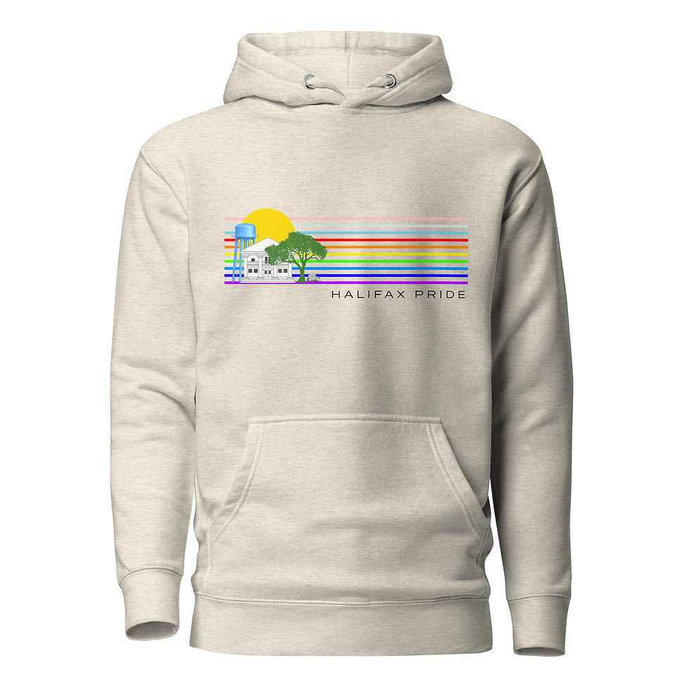 Thumbnail: Halifax Pride Town Hall Logo Unisex Hoodie (Light)