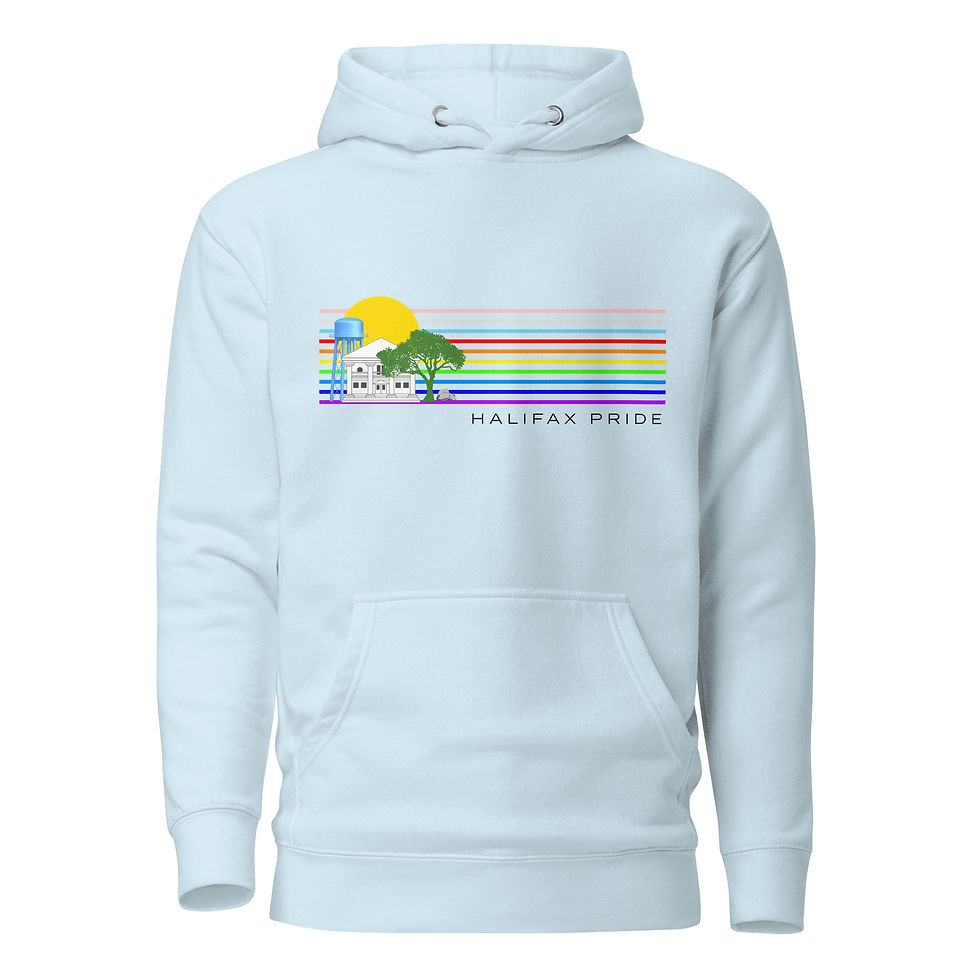 Thumbnail: Halifax Pride Town Hall Logo Unisex Hoodie (Light)