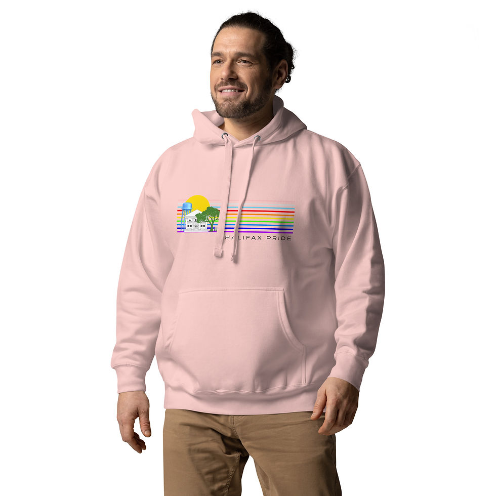 Thumbnail: Halifax Pride Town Hall Logo Unisex Hoodie (Light)