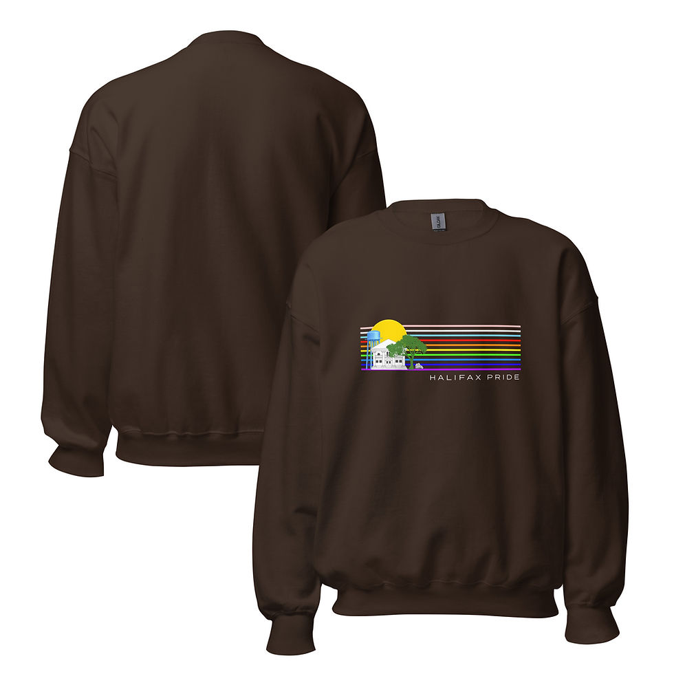 Thumbnail: Halifax Pride Town Hall Logo Unisex Crewneck Sweatshirt (Dark)