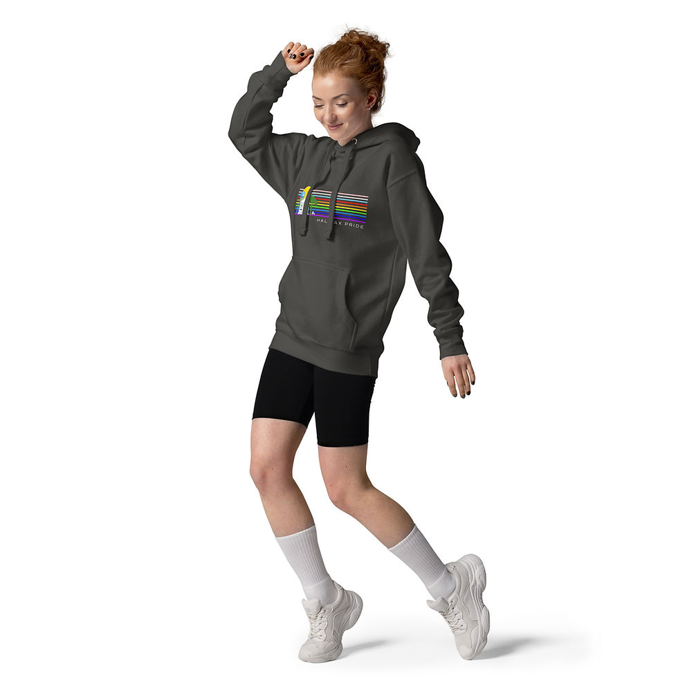 Thumbnail: Halifax Pride Town Hall Logo Unisex Hoodie (Dark)