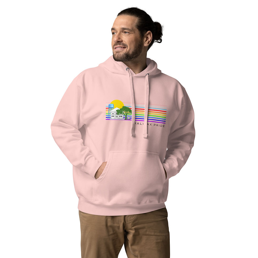 Thumbnail: Halifax Pride Town Hall Logo Unisex Hoodie (Light)
