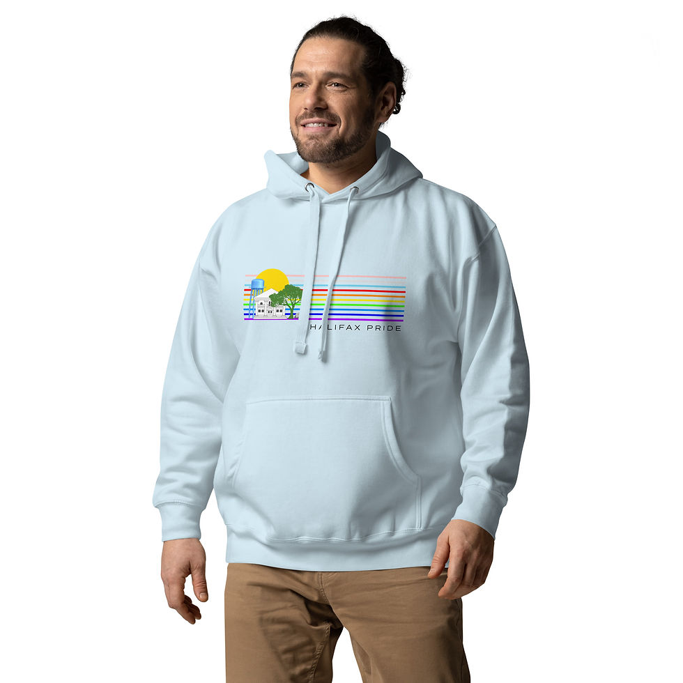 Thumbnail: Halifax Pride Town Hall Logo Unisex Hoodie (Light)