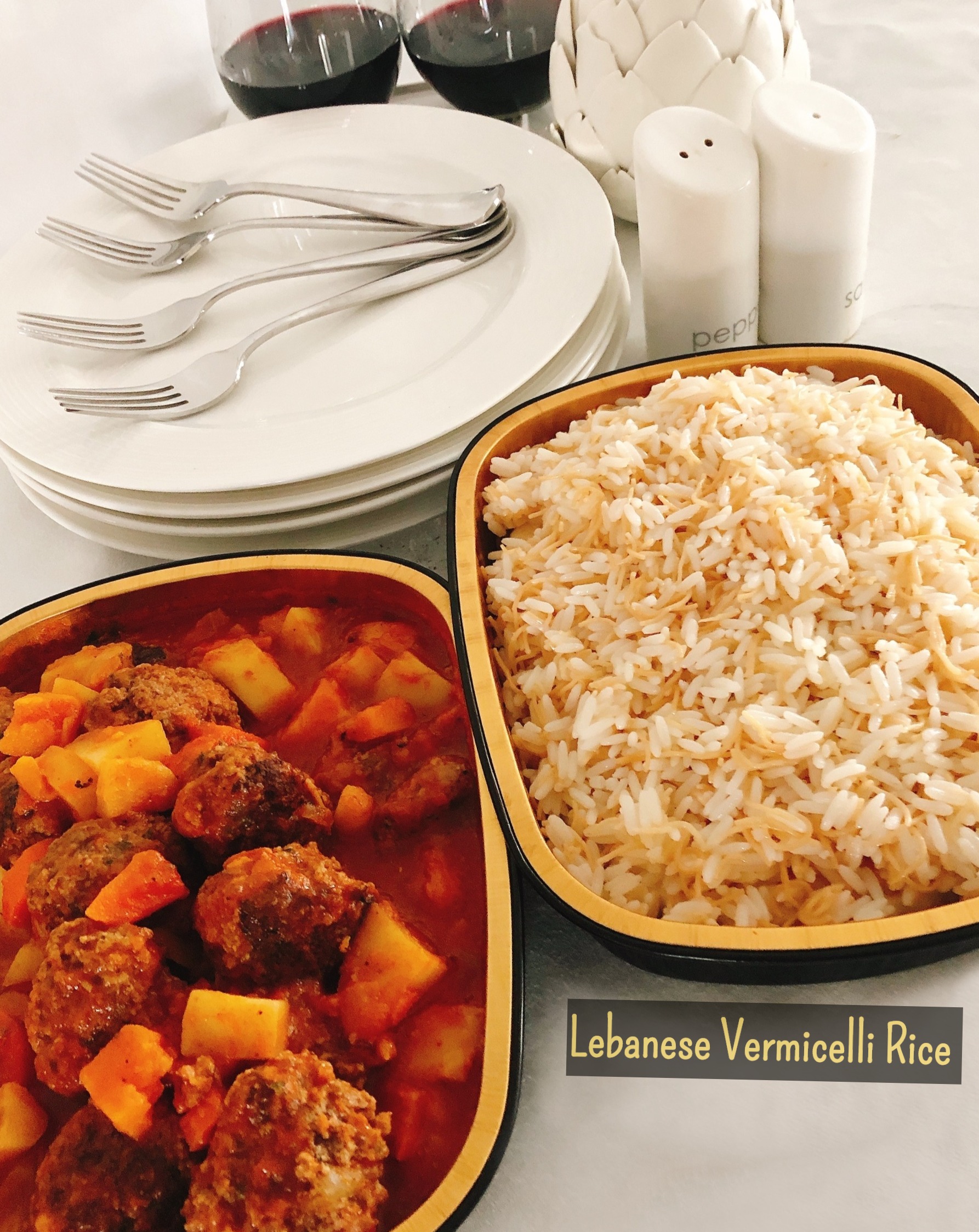 Arranged Food and Objects