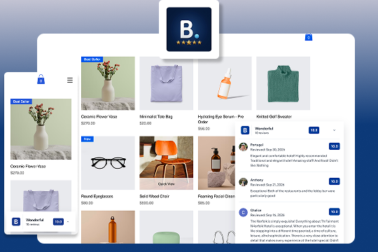 Booking.com Reviews banner
