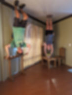 upside-down man and woman at Illusions Station