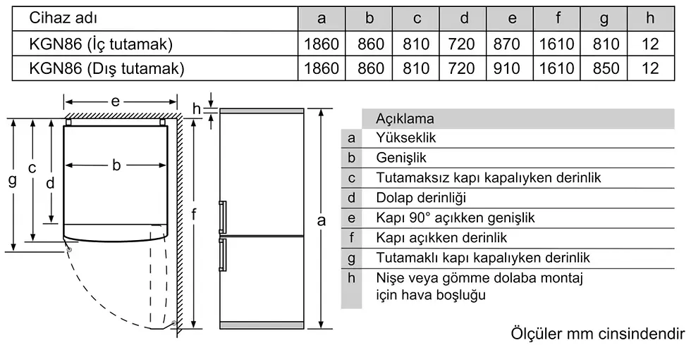 Küçük resim: Profilo BD3086IECN Alttan Donduruculu Buzdolabı