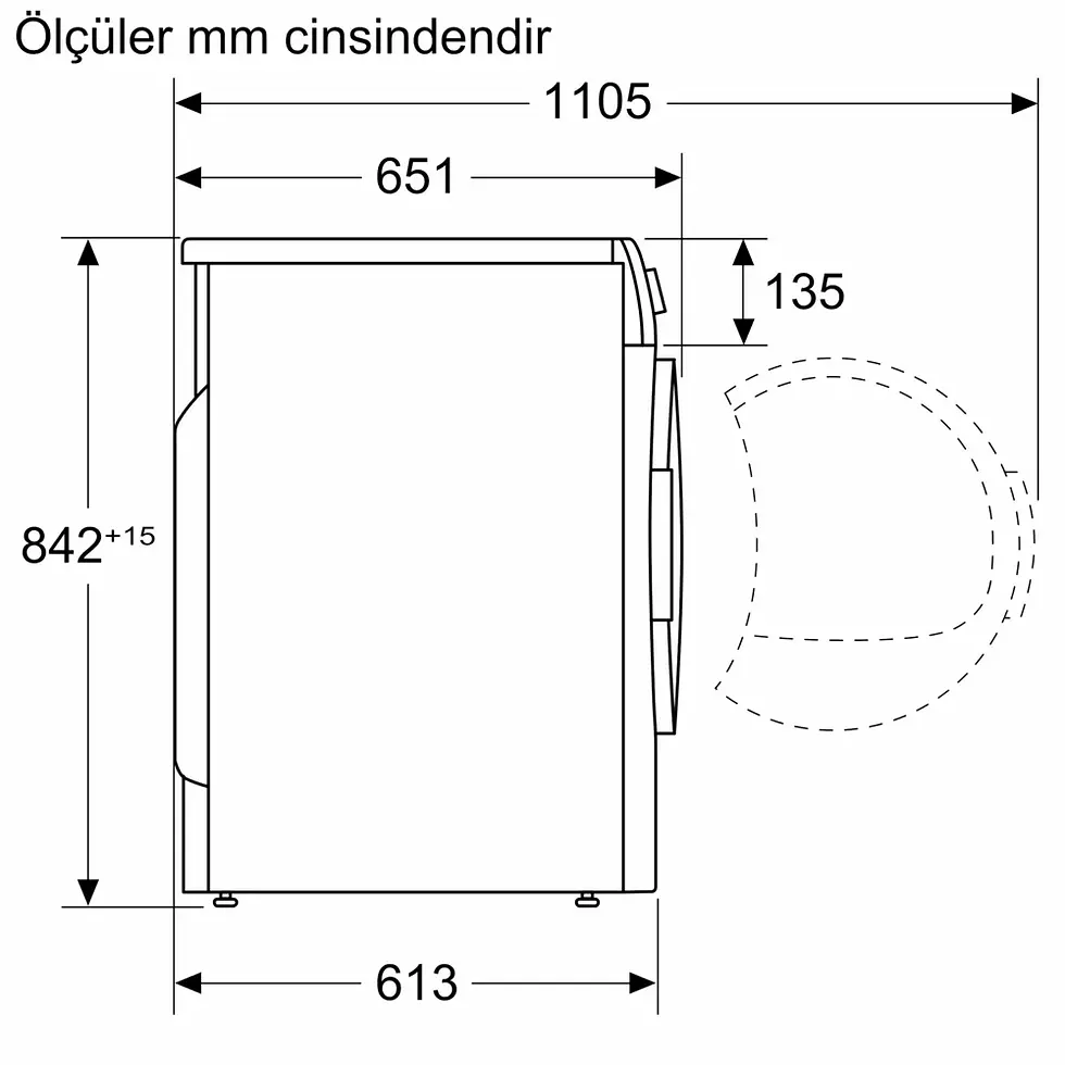 Küçük resim: Profilo KM8611HTR 8 Kg Isı Pompalı Kurutma Makinesi