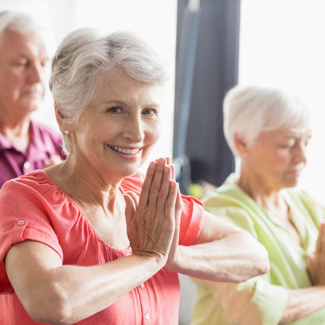 Mature class. It is never too late to start Yoga at LoveYour.Studio - Farnborough