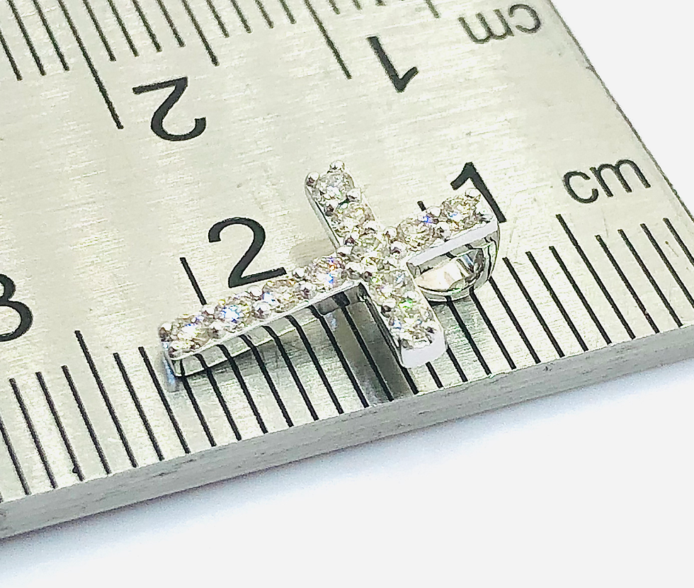 Thumbnail: Cross Pendant with 1/5 Carat TW of VS2 Quality Diamonds in 14k Gold