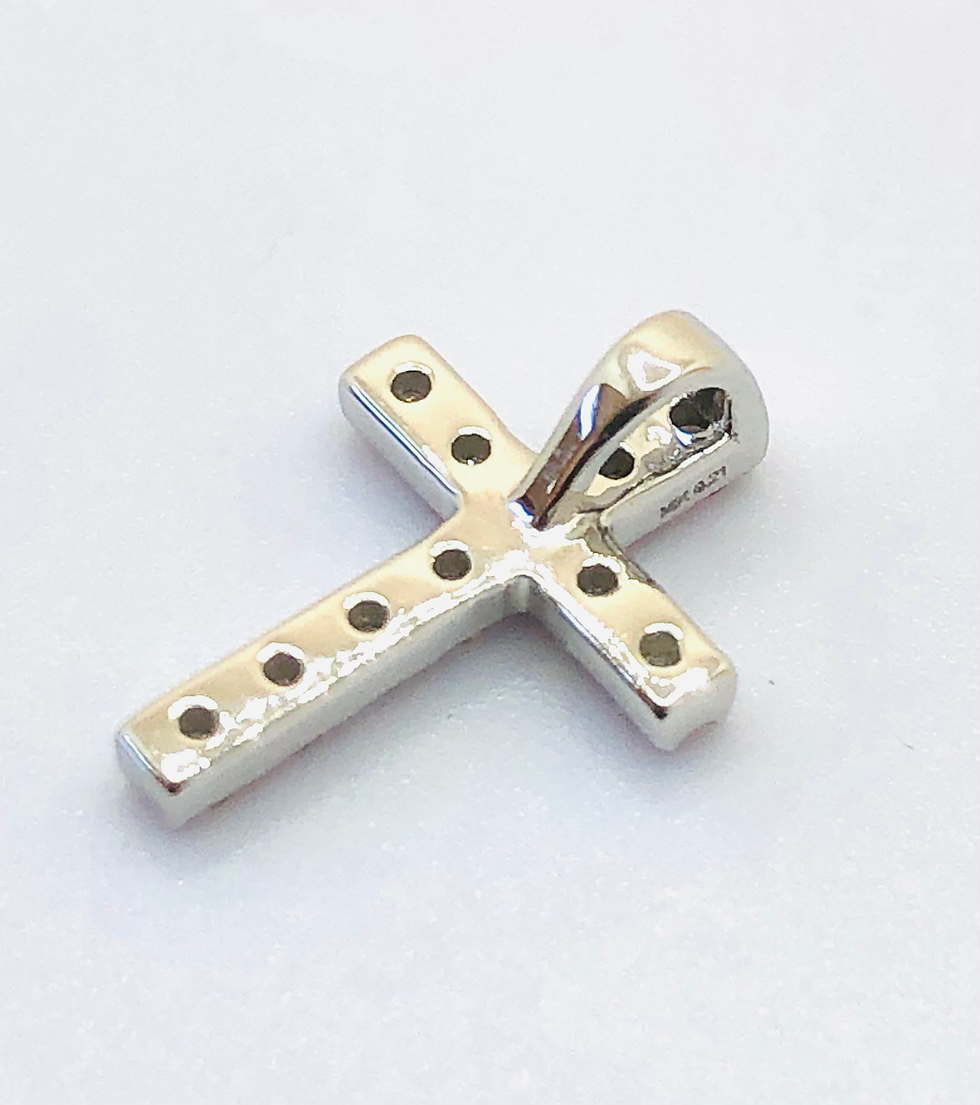 Thumbnail: Cross Pendant with 1/5 Carat TW of VS2 Quality Diamonds in 14k Gold