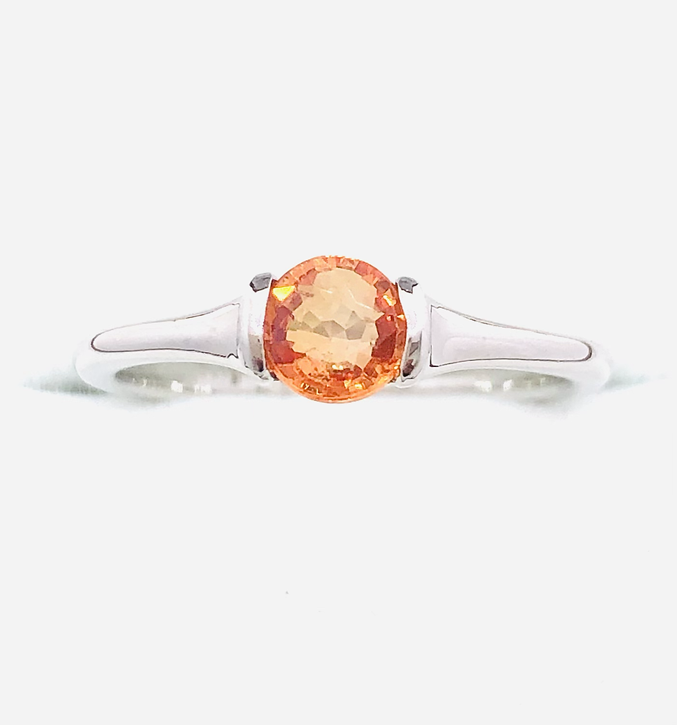 Thumbnail: Natural Solitaire Blue Topaz / Sapphire Sterling Silver Ring (ZFR_0021)