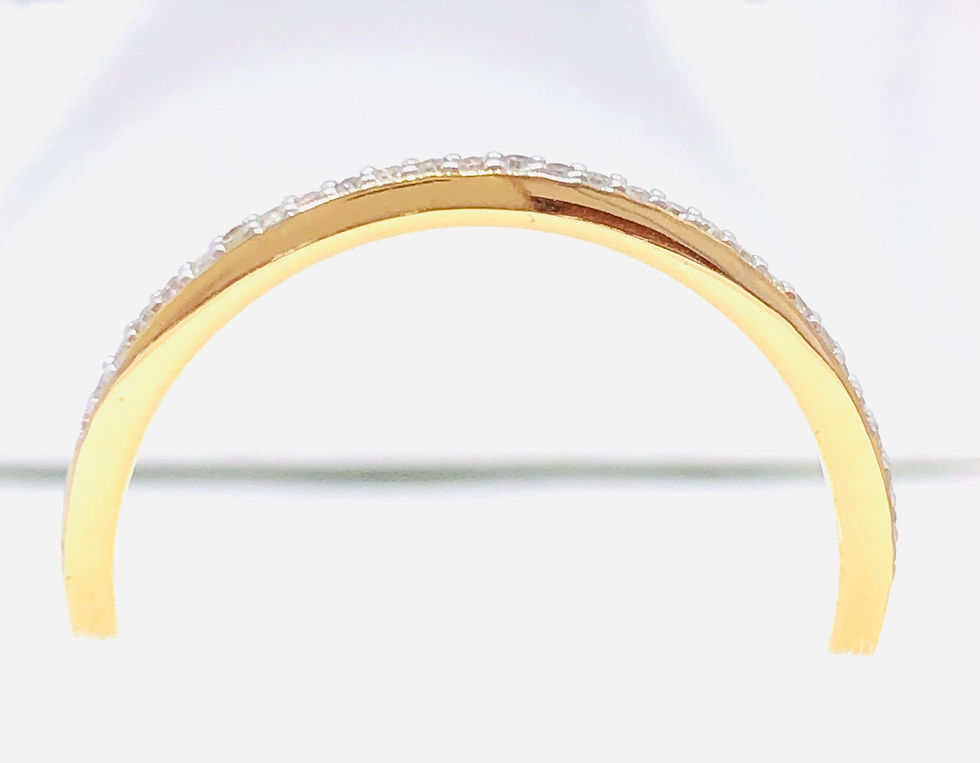 Thumbnail: Sleek Micro-Prong Set Diamond Wedding Band in Gold