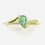 Thumbnail: Pear Shaped Sapphire / Emerald Sterling Silver Ring