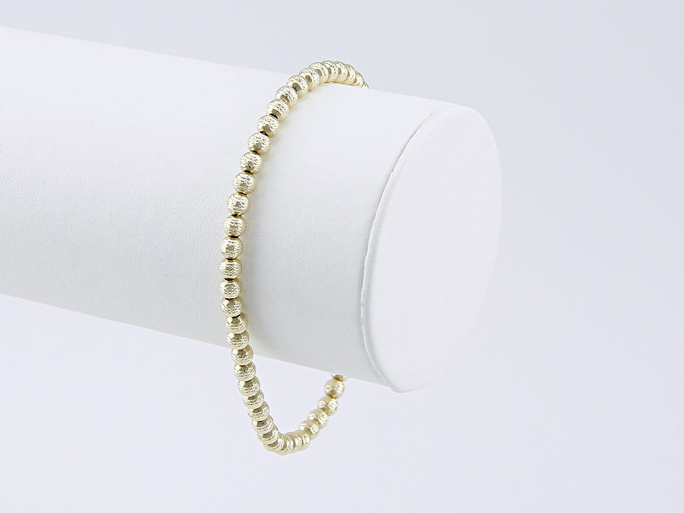Armband Kugelkette 19 cm, 585er Gold