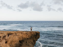 A Double Surprise Proposal at Shipwreck Beach, Kauaʻi