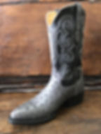 ostrich skin grey oval