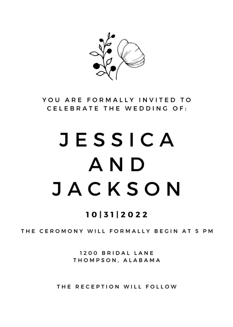 Graphic Design - Wedding Invitation 