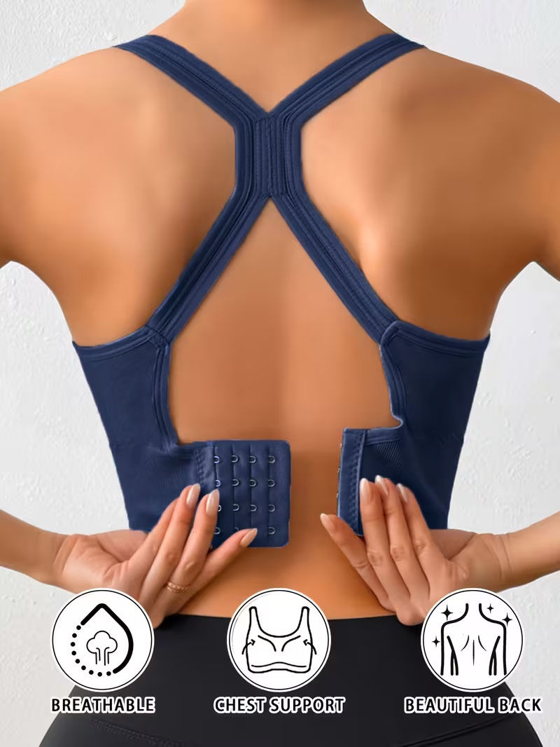 Miniatura: Women'S Sports Bra Without Underwire,with Cross Straps And Padding,for Yoga,Runn