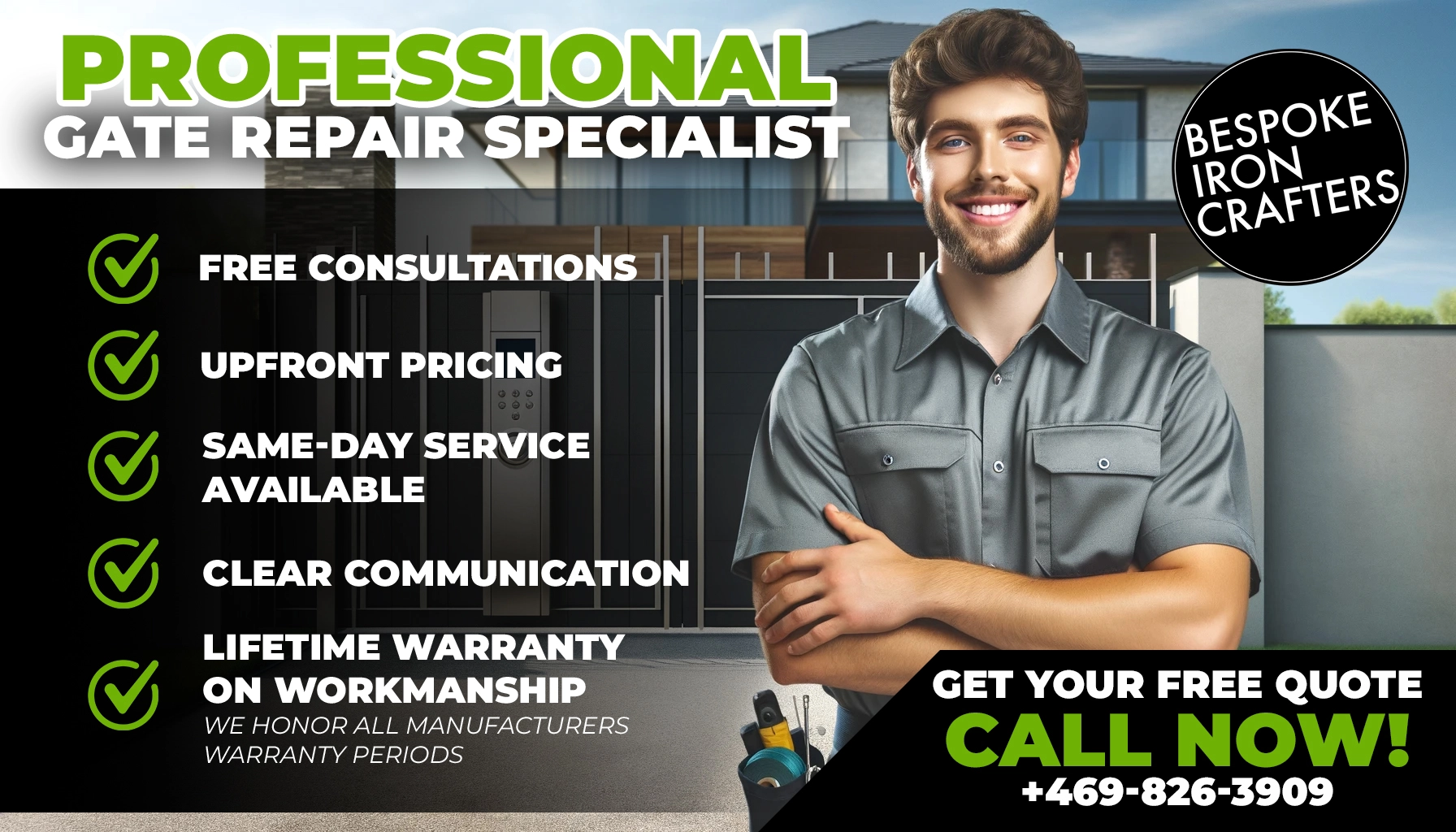 Electric Gate Repair Specialist and Custom Welding in Texas