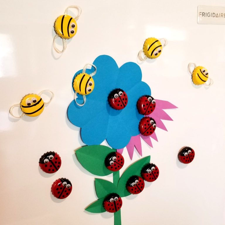 Bottle Cap Bumblebees
