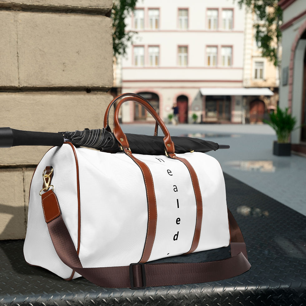 Thumbnail: Healed Vertical Print Travel Duffle — Waterproof Weekender Bag