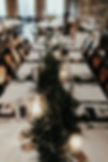 Greenery and candles centerpiece at Massachusetts venue