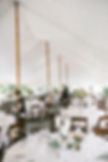 Wedding Tent tables at Pierce House in Lincoln Massachusetts