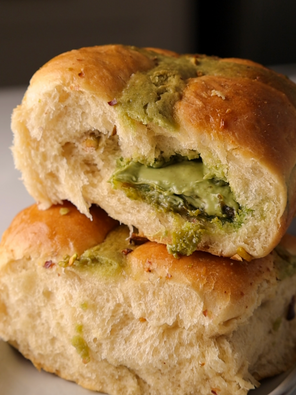 Pistachio Hot Cross Buns