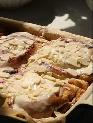 Cherry Bakewell Rolls