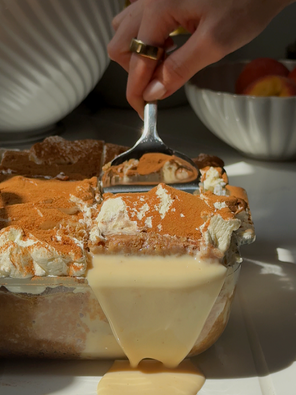 Toasted Peach Milk Tea Tres Leches Cake