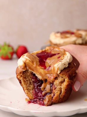 Peanut Butter Jelly Cupcakes