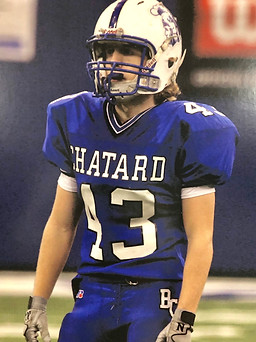 Zac Burton in football uniform