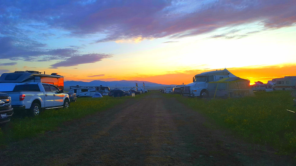 Sunrise at a music festival