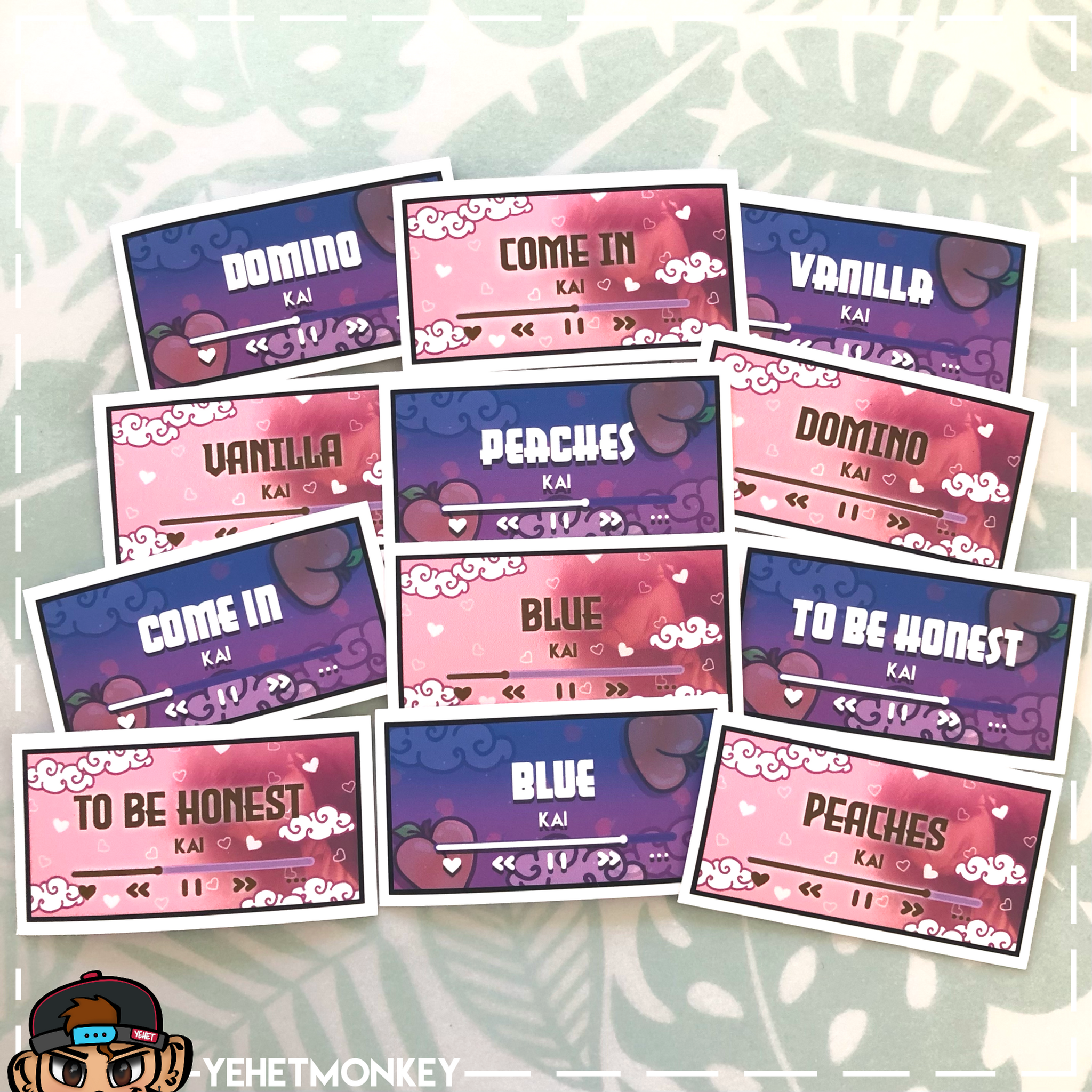 KAI- Peaches Kpop Sticker Pairs