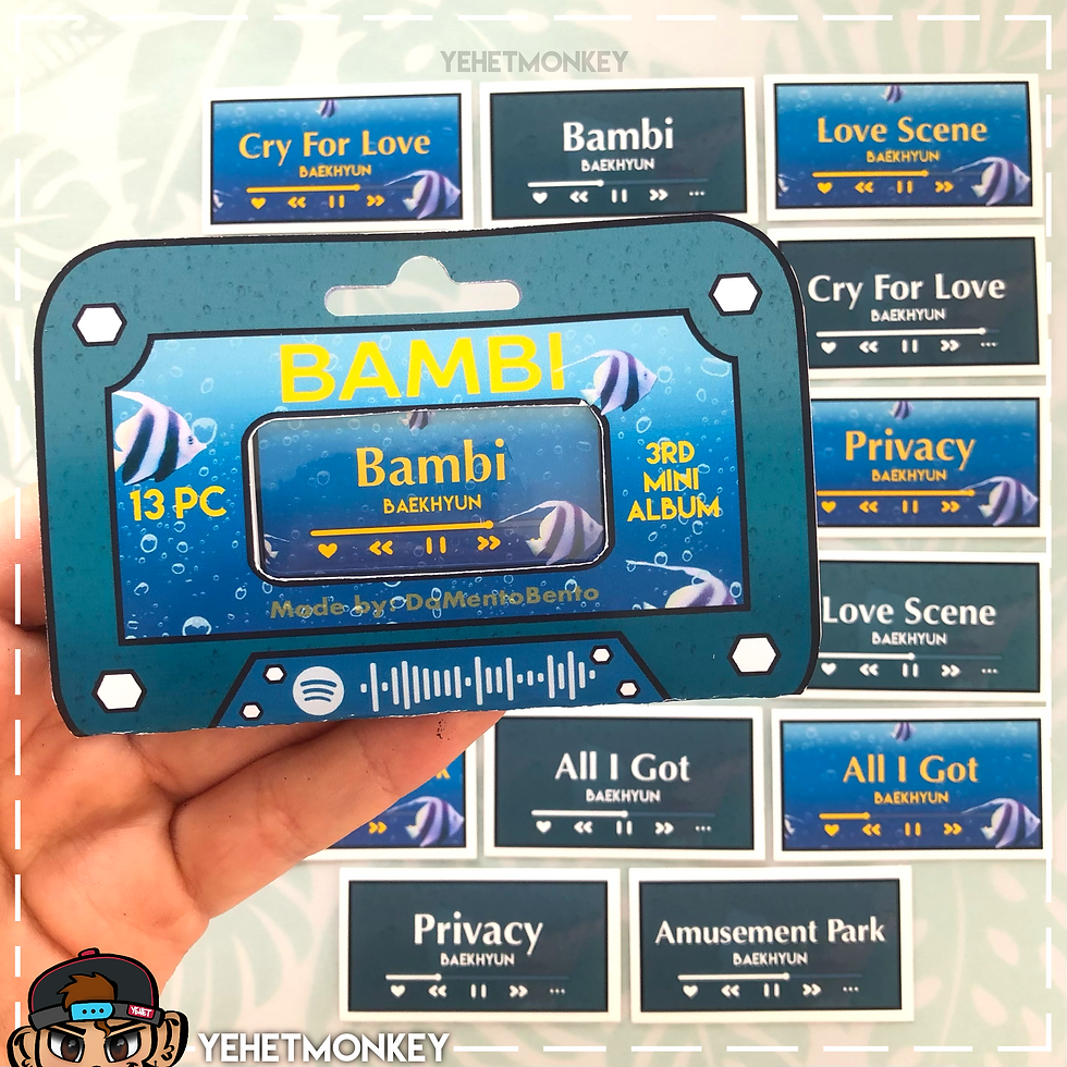 BAEKHYUN- Bambi Album Kpop Sticker Set