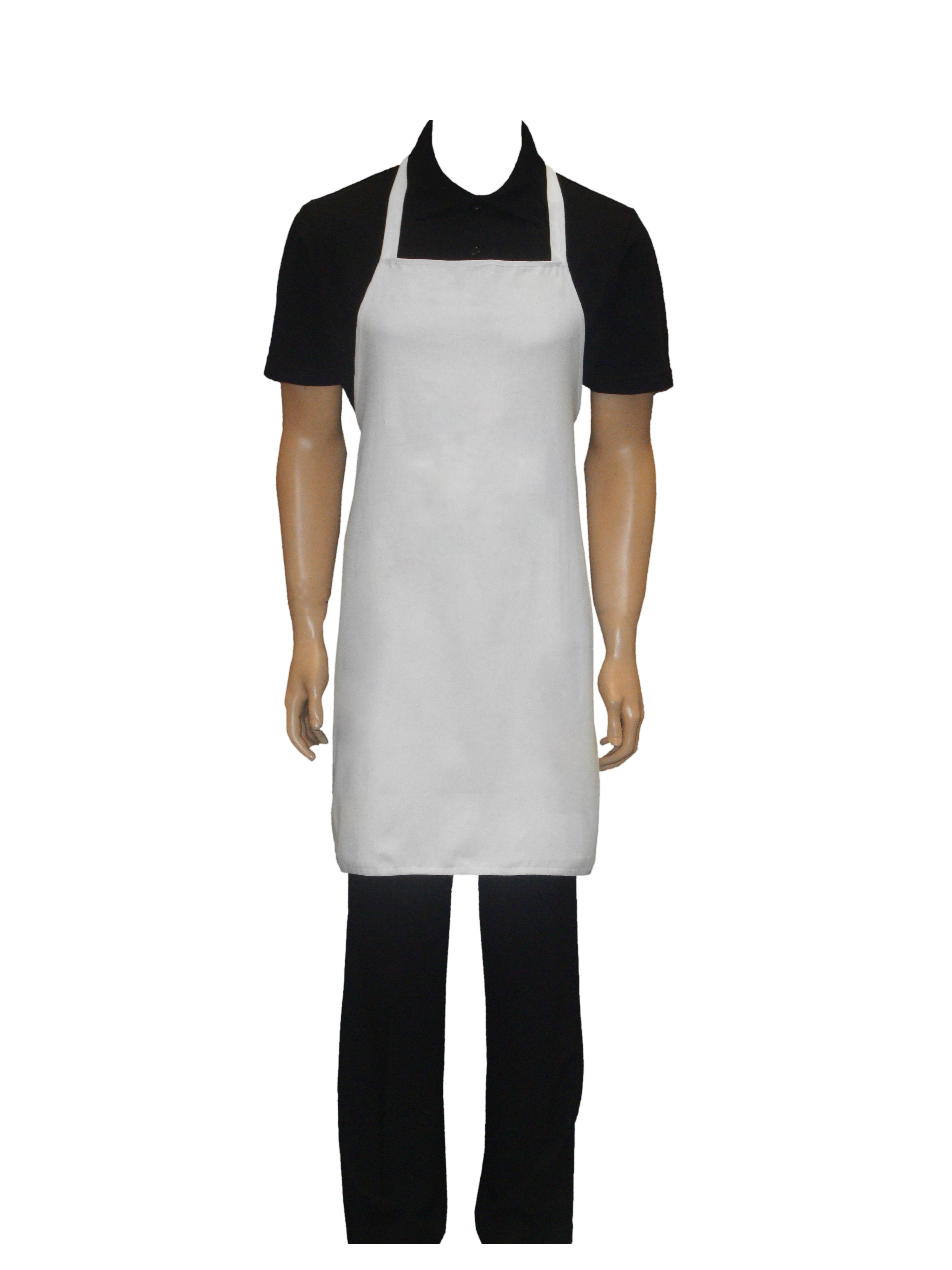 Avental De Frente Branco Sem Bolso Avental E Cia