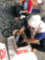 Proses pengemasan packaging arang briket sawdust