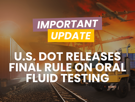 U.S. DOT Releases Final Rule On Oral Fluid Testing