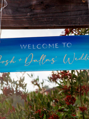 Hand-painted Welcome Sign