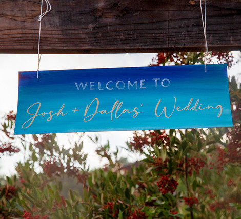 Hand-painted Welcome Sign