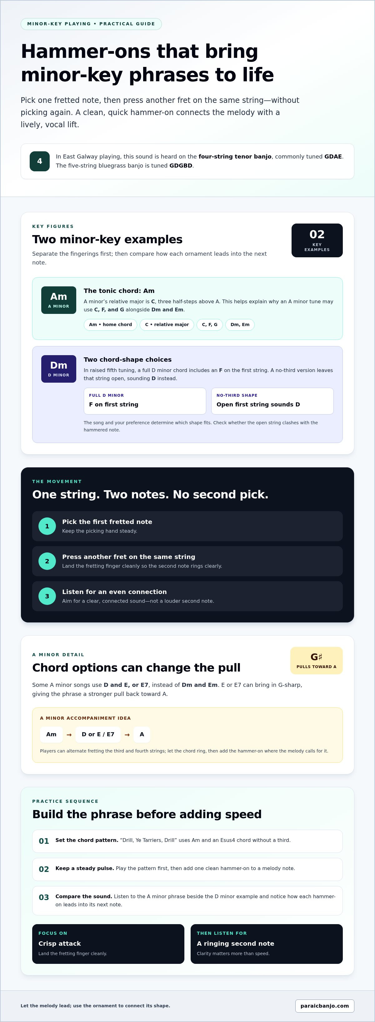 Key features of east galway banjo playing