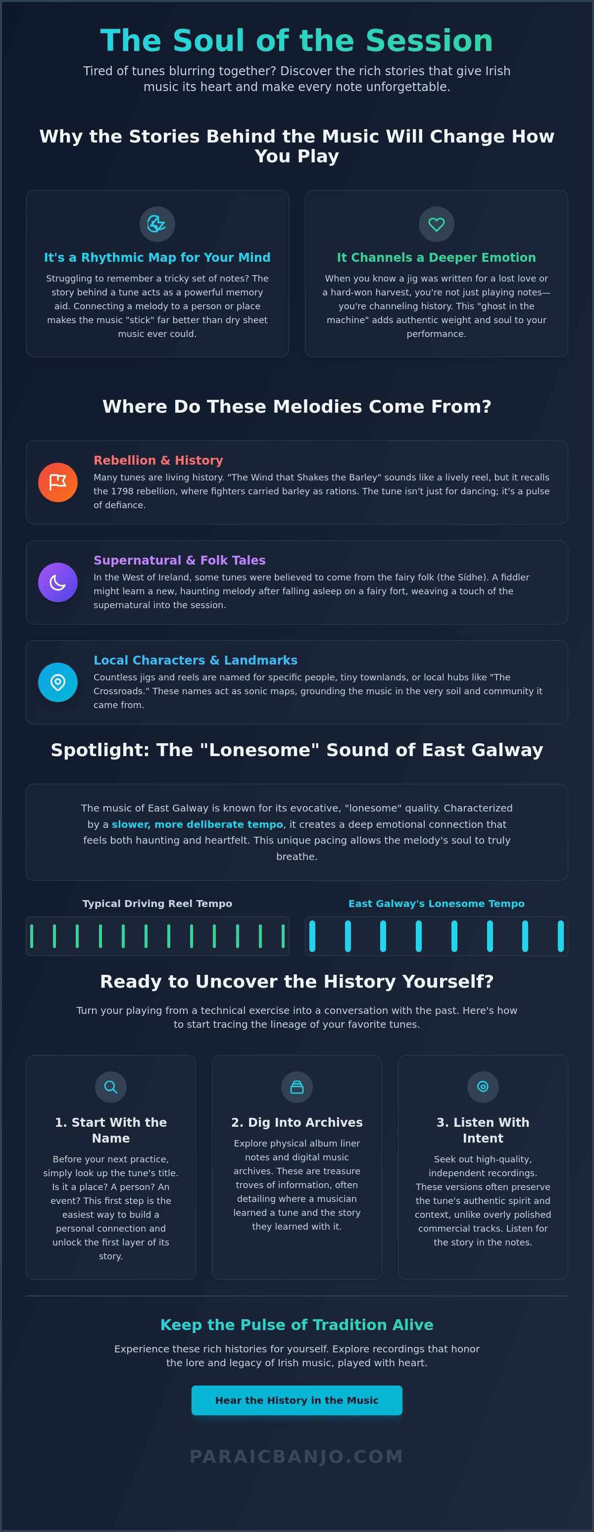 Stories behind traditional irish tunes